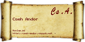 Cseh Andor névjegykártya